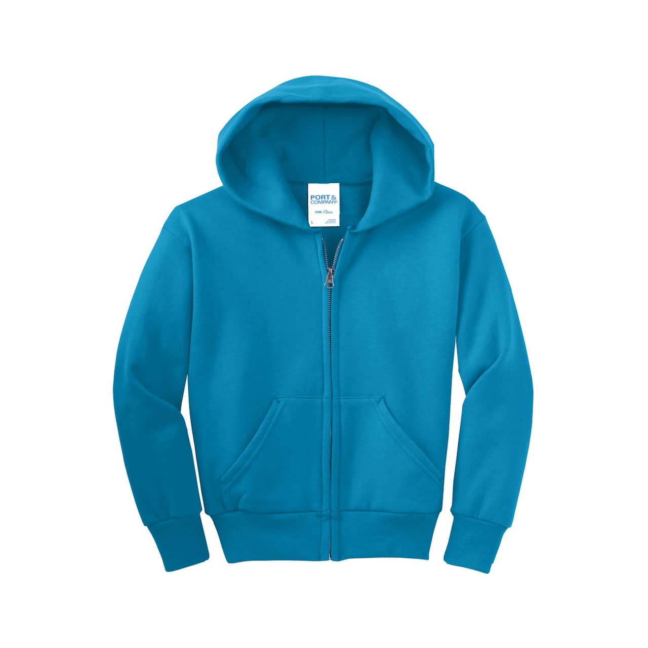 Port & Company® Youth Core Fleece Full-Zip Hooded Sweatshirt